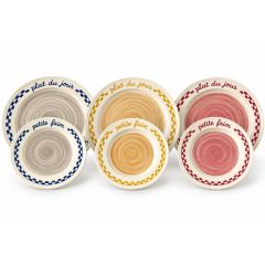 2 Pack Set Ginette Plate Assorted 3 Colours