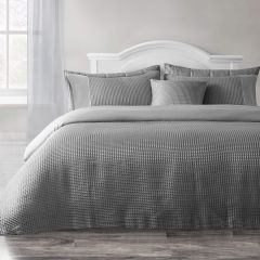 Waffle Weave Duvet Cover Set Silver by Velosso at Guineys Ireland