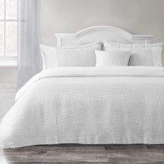 Waffle Weave Duvet Cover Set White by Velosso at Guineys Ireland