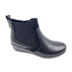 showing the Women's Linda Sequin Boots Black