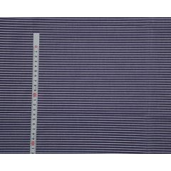 Striped Shirting Dark Blue Polycotton Fabric WBSHIRT2-D03 - Price by the Metre