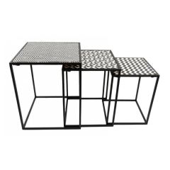 Set of 3 Aztec Tables at Guineys Ireland