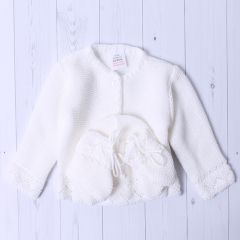 4 Piece Cardigan Set - White