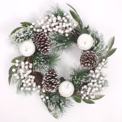 Christmas White Apple Wreath