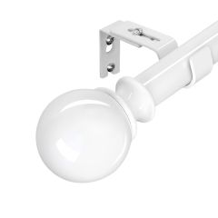 Easy Fit White Metal Curtain Pole - 30 to 84"