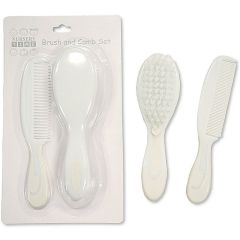 Baby Brush & Comb Set White