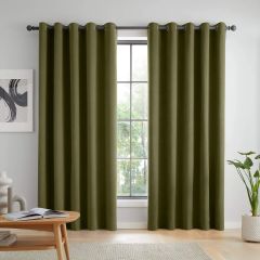Catherine Lansfield thermal blackout textured eyelet curtains