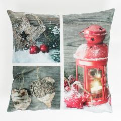 Snowman Present Christmas Cushion Cover 