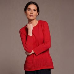 Women's Knitted Dress Top Red