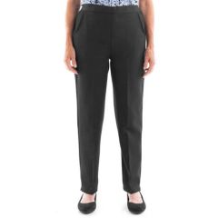 Showing the front of the Women's Herringbone Trousers Black