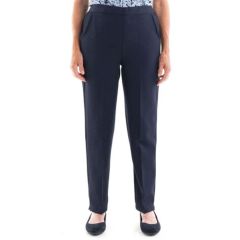 Showing the Front of the Women's Herringbone Trousers Navy