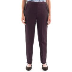 Showing the Front of the Women's Herringbone Trousers Purple