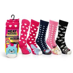 Womens Heat Machine 2.3 Tog Animal Slipper Socks