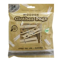 24 Pack Wooden Pegs