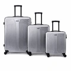 Flieger Hard Shell Luggage Silver - 3 Sizes