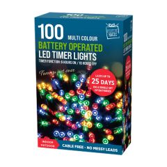 100 Multi Colour LED Timer Lights