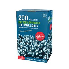 200 LED White Christmas Lights 