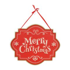 Metal Merry Christmas Plaque 40 x 33cm