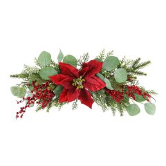 Hanging Poinsettia Foliage Swag