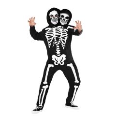 Adult Double Headed Skeleton Costume