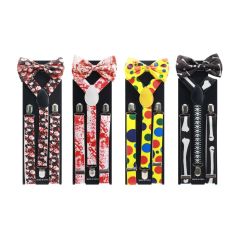 Bow Tie and Braces Set - Assorted