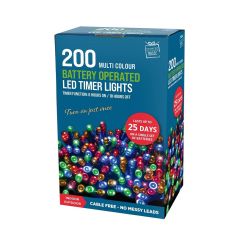 200 LED Multi Coloured Christmas Lights 