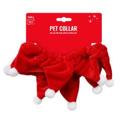 Pet Collar Velvet With Pom-Poms