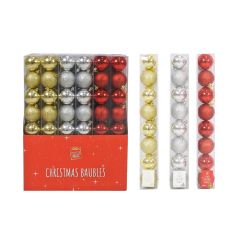 8 Pack of Christmas Decorations Baubles at Guineys Ireland