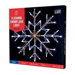 LED Flashing Snowflake Christmas Light Cool White