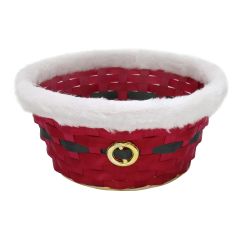 Round Red Christmas Basket