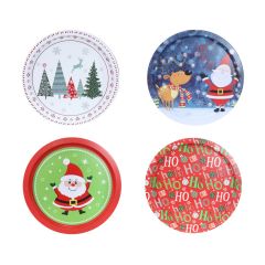 Christmas Metal Serving Tray 32cm - Assorted