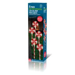 Warm White LED Lollipop Path Lights 5 Pack