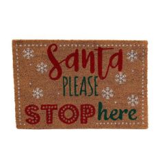 Santa Stop Here Doormat 60x40cm