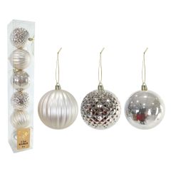 Soft Gold Christmas Baubles 80mm - 6 Pack