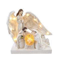 LED Nativity Scene With Angel Christmas Decoration