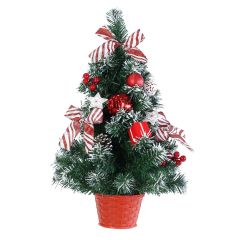 Snowy Candy Potted Pine Tree 50cm
