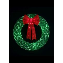 LED Flexi Wreath with Lit Bow 90cm