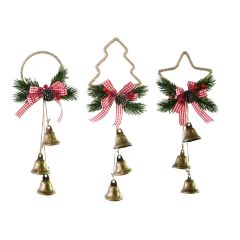 Rustic Triple Bells Hanger 30cm - Assorted