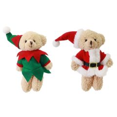 Christmas Hanging Bear 16cm - Assorted