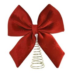 Red Velvet Bow Tree Topper