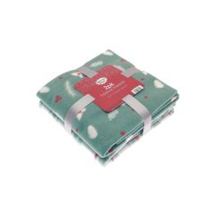 2 Pack Festive Fleece Throws 125x150cm