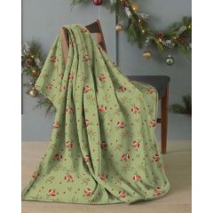 Christmas Wishes Robin Wipe Clean Tablecloth 132x230cm