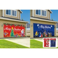 Christmas Garage Door Banner 400 x 185cm - Assorted