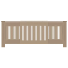Showing the XXLarge Vertical Slated Radiator Cover Natural Finish 