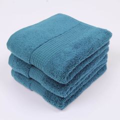 100% Cotton Zero Twist Teal Towel