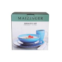 16 Piece Maizinger Dinner Set Blue