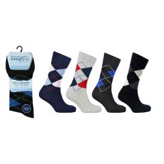 Men's Easy Grip Argyle Non-Elastic 3 Pack Socks