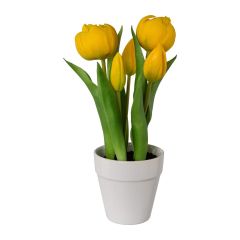Artificial Potted Tulips Yellow