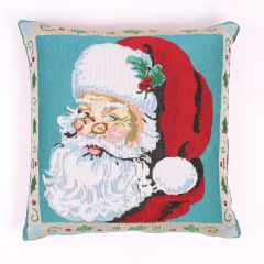 Santa Surprise Tapestry Christmas Cushion Cover 