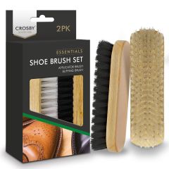 2 Piece Shoe Brush Set 